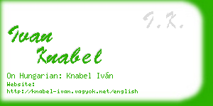 ivan knabel business card